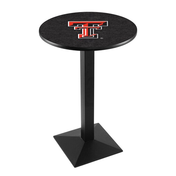 36" Blk Wrinkle Texas Tech Pub Table